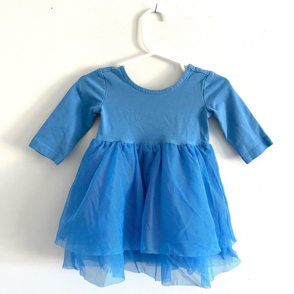 Hanna Andersson Long Sleeve Blue Tulle Dress